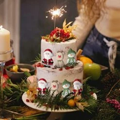 Silicone Christmas Cookie Mold 3D Reindeer/Santa Claus/Snowman Shaped Fondant Mold Cake/Cupcake Decorating Mould For Handmade Candy, Chocolate, DIY, Sugarcraft, 8.2x4.7 Inch -Wilton Shop 515GF9WsQZL