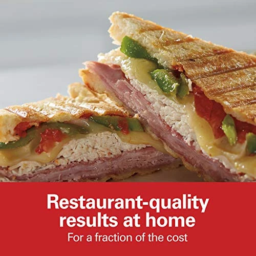 Hamilton Beach Panini Press, Sandwich Maker & Electric Indoor Grill, Upright Storage, Nonstick Easy Clean Grids, Stainless Steel (25410) 5 Hamilton Beach Panini Press, Sandwich Maker & Electric Indoor Grill, Upright Storage, Nonstick Easy Clean Grids, Stainless Steel (25410) - Image 3