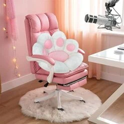 Cat Paw Cushion Chair Comfy Kawaii Chair Plush Seat Cushions Shape Lazy Pillow For Gamer Chair 28"x 24" Cozy Floor Cute Seat Kawaii For Girl Worker Gift, Dining Room Bedroom Decorate White -Wilton Shop 515IjEuSjWL