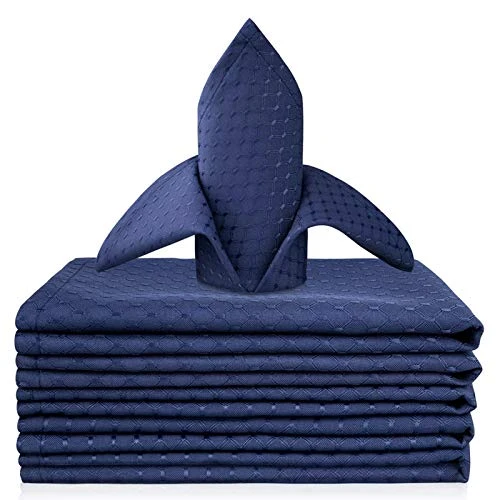 Dinner Napkins,6 Pcs, 17 Inch Blue Cloth Napkins, Waffle Table Napkins Machine Washable Idea For Restaurant,Wedding,Party,Hotel Quality Polyester Fabric Napkin 3 Dinner Napkins,6 Pcs, 17 Inch Blue Cloth Napkins, Waffle Table Napkins Machine Washable Idea For Restaurant,Wedding,Party,Hotel Quality Polyester Fabric Napkin