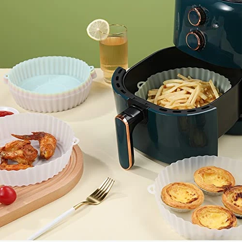3 PCS Air Fryer Silicone Liners-7.87", Reusable Air Fryer Silicone Pot, Silicone Baking Tray For 3-5Qt Air Fryer, Food Grade Silicone Air Fryer Basket For Microwave, Oven, Steamer 3 3 PCS Air Fryer Silicone Liners-7.87", Reusable Air Fryer Silicone Pot, Silicone Baking Tray For 3-5Qt Air Fryer, Food Grade Silicone Air Fryer Basket For Microwave, Oven, Steamer