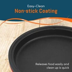 L-6101 Personal Stir Fry Griddle Pan, Rapid Heat Up, 650 Watts Non-stick Electric Skillet With Tempered Glass Lid, Red 11 L-6101 Personal Stir Fry Griddle Pan, Rapid Heat Up, 650 Watts Non-stick Electric Skillet With Tempered Glass Lid, Red -Wilton Shop 515Mka44mlL