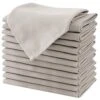 Cloth Napkins Set Of 12 (18" X 18") Linen Textured Dinner Napkins Waterproof Extra Soft Thick Durable Reusable Napkins With Hemmed Edges For Family Dinners, Weddings And Everyday Use, Taupe -Wilton Shop 515RAfBo4kL