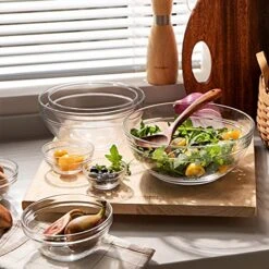 Glass Mixing Bowls Set(set Of 9),Nesting Bowls For Space Saving Storage,Great For Cooking,Baking,Prepping,Stackable Bowl Set 10 Glass Mixing Bowls Set(set Of 9),Nesting Bowls For Space Saving Storage,Great For Cooking,Baking,Prepping,Stackable Bowl Set -Wilton Shop 515Sg56mIoS
