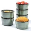 Ceramic 8 Oz Ramekins, Souffle Ramekins Set Of 6, Porcelain Creme Brulee Ramekins For Baking, Ice Cream, Stackable Small Bowls Oven Safe, Reactive Glaze Pudding Cups (Green) -Wilton Shop 515UF2GPLAL