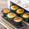 Creme Brulee Ramekins Ceramic Bowls - VICRAYS Mini Custard Cups 8 Oz Oven Safe Bowls Souffle Dishes For Baking Individual Casserole Dipping Sauce Pioneer Woman Bakeware Set Of 6, Blue -Wilton Shop 515YMZztebL
