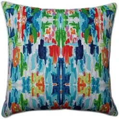 Outdoor/Indoor Abstract Reflections Chair Pads, 2 Count (Pack Of 1), Blue -Wilton Shop 5161 wsJwL. AC