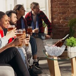 Ice Buckets For Parties - Ice Bucket - 5 Liter Clear Acrylic Champagne Bucket With Easy-to-Carry Handles - Indoor And Outdoor Parties -Wilton Shop 516GwsEXnkL