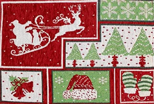 Fancy Fun Chenille Textured Christmas Placemats, Set Of Six (6) Tapestry Weave Fabric, For Holiday's, Christmas, Winter Seasons (Believe) 10 Fancy Fun Chenille Textured Christmas Placemats, Set Of Six (6) Tapestry Weave Fabric, For Holiday's, Christmas, Winter Seasons (Believe) - Image 8