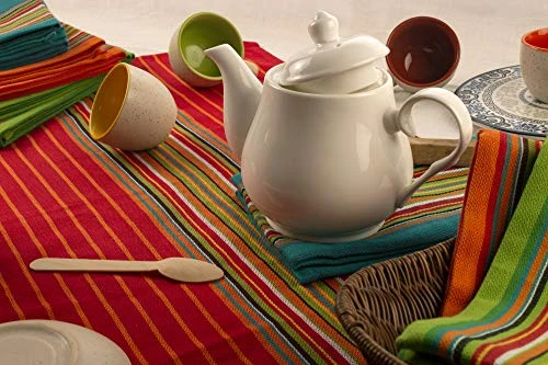 Kitchen Dish Towels, Salsa Stripe, 100% Natural Absorbent Cotton (Size 28 X 16 Inches), Pack Of 12-Multi Color 6 Kitchen Dish Towels, Salsa Stripe, 100% Natural Absorbent Cotton (Size 28 X 16 Inches), Pack Of 12-Multi Color - Image 4