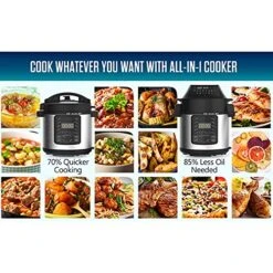 Electric Fryer, Adjustable Temperature 125‑400℉ Pressure Cooker 12 Cooking Presets Multifunctional For Home Kitchen -Wilton Shop 516NZgkU4FS