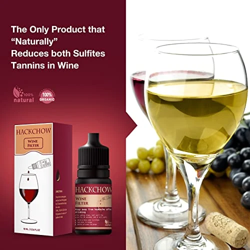 HackChow Wine Filters Remove Sulfites And Histamines, Reduce Tannins, Keep Away Allergies And Migraines, Taste The Charm Of Wine, And Are Great Gifts For People And Parties.(2 Bottles) 5 HackChow Wine Filters Remove Sulfites And Histamines, Reduce Tannins, Keep Away Allergies And Migraines, Taste The Charm Of Wine, And Are Great Gifts For People And Parties.(2 Bottles) - Image 3