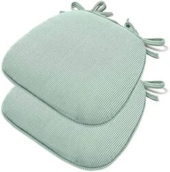Chair Pad With Ties Non Slip Kitchen Dining Chair Cushion And Seat Cushion With Machine Washable Cover Durable Soft Mat Pads 17"x 16.5",1 Pack,Light Green 29 Chair Pad With Ties Non Slip Kitchen Dining Chair Cushion And Seat Cushion With Machine Washable Cover Durable Soft Mat Pads 17"x 16.5",1 Pack,Light Green -Wilton Shop 516cdXHLnrL. AC
