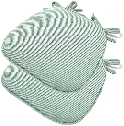 Chair Pad With Ties Non Slip Kitchen Dining Chair Cushion And Seat Cushion With Machine Washable Cover Durable Soft Mat Pads 17"x 16.5",1 Pack,Light Green 15 Chair Pad With Ties Non Slip Kitchen Dining Chair Cushion And Seat Cushion With Machine Washable Cover Durable Soft Mat Pads 17"x 16.5",1 Pack,Light Green - Image 13