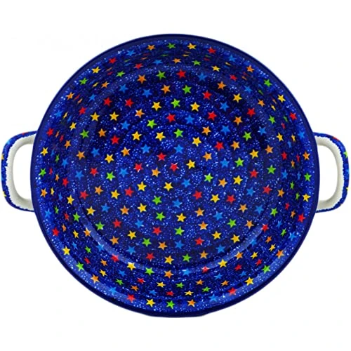 Medium Round Baker With Handles Made By Ceramika Artystyczna (Colorful Star Show Theme) Signature UNIKAT + Certificate Of Authenticity 4 Medium Round Baker With Handles Made By Ceramika Artystyczna (Colorful Star Show Theme) Signature UNIKAT + Certificate Of Authenticity - Image 2