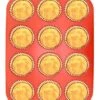 Silicone Muffin Pan 12 Cups, Amison Cupcake Baking Pan/Tray, Non-Stick Silicone Mold, Dishwasher - Microwave Safe (12 Cups, Red) -Wilton Shop 516pUATKAqL