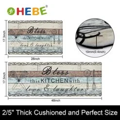 Farmhouse Anti Fatigue Kitchen Rug Sets 2 Piece Non Slip Cushioned Kitchen Rugs And Mats Set Waterproof Kitchen Mats For Floor Kitchen Carpet Rug Runner For Sink Laundry Standing -Wilton Shop 516v9yy1yBL