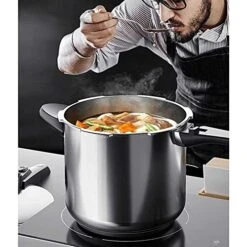 304 Stainless Steel Pressure Cooker, Household Multifunctional Large Capacity, Gas Stove, Induction Cooker, General Purpose Explosion-proof Pressure Cooker Large Capacity (Size : 6L) -Wilton Shop 5179RfRCLLS