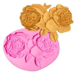 Rose Silicone Fondant Molds, Large Flower With Leaf Chocolate Mold, For Rural Cake Decorating, Cupcake Topper, Candy, Sugarcraft, Polymer Clay, Crafting, Resin, In Wedding And Birthday Cake -Wilton Shop 517IVA3jlUL