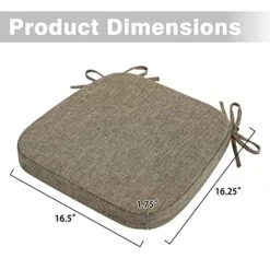 Chair Pads For Dining Chairs With Ties Memory Foam Chair Cushions For Kitchen Chairs Thickened Farmhouse Seat Cushion 16.5 X 16.25 Inches Brown 19 Chair Pads For Dining Chairs With Ties Memory Foam Chair Cushions For Kitchen Chairs Thickened Farmhouse Seat Cushion 16.5 X 16.25 Inches Brown -Wilton Shop 517KgU4yvGL