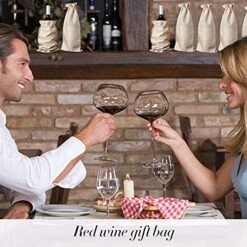 10Pcs Burlap Wine Bags With Drawstring Pink Pouches Jute Wine Bottle Bags For Wedding Party, Birthday, Christmas, Home Storage(6.29 X14.17Inches) -Wilton Shop 517Mm3JwjrS