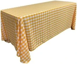 Gingham Tablecloth - Checkered Tablecloth For Parties, Picnics & More - Farmhouse Tablecloth - Spring Tablecloth - Picnic Tablecloth - Cloth Tablecloths For Rectangle Tables - 60”x84 Orange -Wilton Shop 517NFTXn3yL. AC