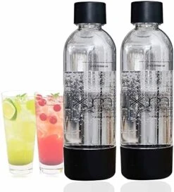 2 Pack 1L BPA-Free Soda Maker Bottle Carbonation Bottle Sparkling Water Maker Bottle -Wilton Shop 517OPqtNJDL. AC