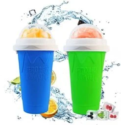 Slushie Maker Cup, Magic Quick Frozen Smoothies Cup Cooling Cup Double Layer Squeeze Cup Slushy Maker Cup, Homemade Milk Shake Ice Cream Maker DIY It For Children And Family -Wilton Shop 517RcXU fkL. AC
