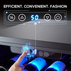 KRC-52SZF 4.2 Cu.ft 50 Bottle Single Zone Wine Refrigerator With S/S Door And Handle, Black -Wilton Shop 517WzrTnvkL