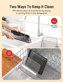 Ir Fryer, Paris Rhône 14.8 Quart Toaster Oven, 5-in-1 Convection Oven For 4-Slice Toast, 9-inch Pizza, Knob-Controlled Kitchen Countertop Appliance With 6 Accessories, Dishwasher Safe -Wilton Shop 517dRsx972L