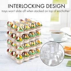 Dozen Cupcake Containers, Pack Of 12 Plastic Cupcake Boxes Bulk, 12 Compartment Holder With Detachable Lid, Disposable Muffin Carrier, Standard Size -Wilton Shop 517fjcwMPNL