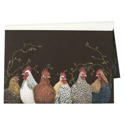 Kitchen Papers Party At The Roost Disposable Placemats - 30 Sheets/Pack Made In USA