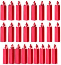 12 Pack 2 Bottles Wine Carrier Tote Holders, Black Paper Wine Champagne Gift Bottle Carrying Bags With Handles For Christmas Business Wedding Baby Shower -Wilton Shop 517sgCu4N9L. AC