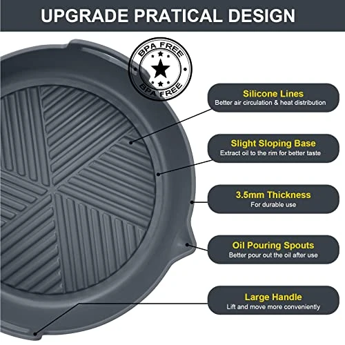Air Fryer Silicone Pot, 8.66" Air Fryer Silicone Liners Food Safe Non Stick Air Fryer Basket Oven Accessories, Reusable Replacement Of Parchment Paper Liners Fits 5.3 QT Or Bigger Air Fryer 4 Air Fryer Silicone Pot, 8.66" Air Fryer Silicone Liners Food Safe Non Stick Air Fryer Basket Oven Accessories, Reusable Replacement Of Parchment Paper Liners Fits 5.3 QT Or Bigger Air Fryer - Image 2