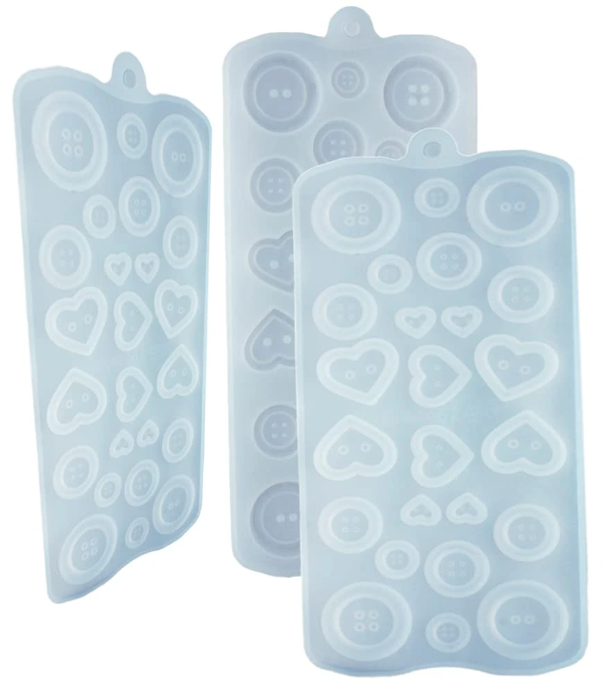 Cute As Button Silicone Mold Mould Cake Decoration Tool Fondant Chocolate Sugar 2 Molds (Clear) 3 Cute As Button Silicone Mold Mould Cake Decoration Tool Fondant Chocolate Sugar 2 Molds (Clear)