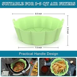 2 Pack Air Fryer Silicone Liners Reusable Round Insert, Food Grade Silicone Liners For Air Fryer Basket Accessories, 8.5 Inches For 5 To 8 Qt For Air Fryer Oven Accessories (Black And Grey) 15 2 Pack Air Fryer Silicone Liners Reusable Round Insert, Food Grade Silicone Liners For Air Fryer Basket Accessories, 8.5 Inches For 5 To 8 Qt For Air Fryer Oven Accessories (Black And Grey) -Wilton Shop 517v91Z2kmL