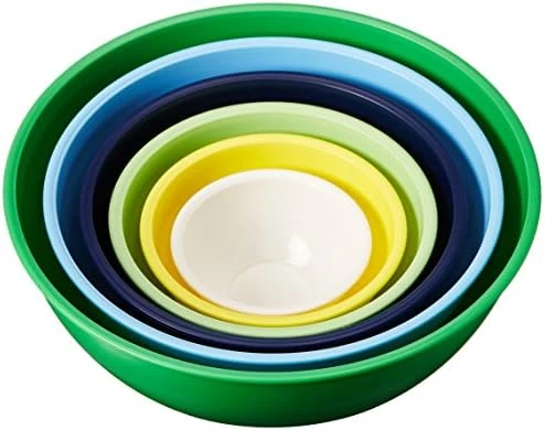 Gourmet Home Products Nested Polypropylene Mixing Bowl Set, 6 Piece ,Red 6 Gourmet Home Products Nested Polypropylene Mixing Bowl Set, 6 Piece ,Red - Image 4