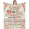 43rd Birthday Gifts For Women Happy 43rd Birthday Gifts For Her 43 Year Old Birthday Gifts For Women 43rd Birthday Decorations For Women Bestie Wife Sister Mom Friends 43rd Birthday Blanket 60"x 50"