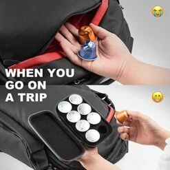 Protective Carrying Case For Nespresso & Compatible Capsules Portable Espresso Maker Coffee Pod Holder PU Material Hard Shell Portable Grey(2 Pack, 4 Pods,8 Pods) -Wilton Shop 518HWg189AL