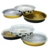 Set Of 12, 6" Round Shape Non-stick Aluminum Baking Cups, Mini Pizza Pans, Pie Tins, Pastry Mold With Lids, 3 Colors (Gold, Millcow, Black&Gold) -Wilton Shop 518NyuoEgXL