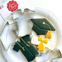 2023 Graduation Cookie Cutter Set 3-pcs Graduation Cap, Diploma And Graduation Gown Made In USA By Ann Clark