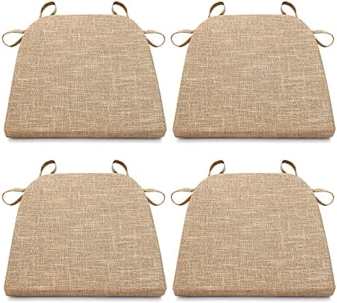 Chair Pads With Ties For Dining Room Chairs Set Of 4 High Density Foam Padded Cushion Non Slip U Shaped Kitchen Chair Seat Cushions 16x16.5 Inch White Beige 13 Chair Pads With Ties For Dining Room Chairs Set Of 4 High Density Foam Padded Cushion Non Slip U Shaped Kitchen Chair Seat Cushions 16x16.5 Inch White Beige - Image 11