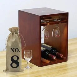 10pcs Jute Wine Bags, 14 X 6 1/4 Inches Hessian Numbered Wine Bottle Gift Bags With Drawstring For Blind Wine Tasting (Brown) -Wilton Shop 518uZUNh29L