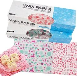 100 Sheets Valentine's Day Wax Paper Food Picnic Paper, Grease Proof Paper Waterproof Dry Hamburger Paper Liners Wrapping Tissue For Plastic Food Basket (Pink Rose Pattern) -Wilton Shop 519 hEydcWL. AC