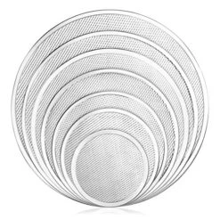 50967 Restaurant-Grade Aluminum Pizza Baking Screen, Seamless, 14-Inch, Pack Of 6