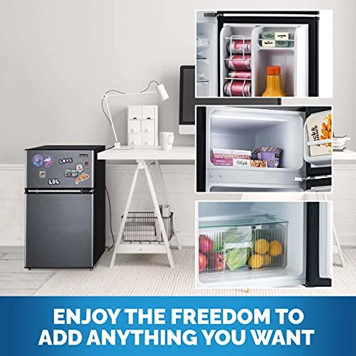 3.1 Cu. Ft. Compact Mini Refrigerator With Freezer, Can Dispenser And Energy Star, Perfect For Dorm Rooms, Bedrooms, Home Offices, And RV Vans 7 3.1 Cu. Ft. Compact Mini Refrigerator With Freezer, Can Dispenser And Energy Star, Perfect For Dorm Rooms, Bedrooms, Home Offices, And RV Vans - Image 5