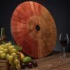 Wine Wheel Handcrafted Wood - For Both Amateurs And Connoisseurs, A Guide To On Tasting, Identifies Primary, Secondary & Tertiary Flavors, As Well As Colors - Use As Is, Decor Or Cheeseboard (Matte) -Wilton Shop 5191WkVCuFL