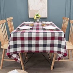 Navy Red Rectangular Tablecloth Fuchsia Blue Gingham Checkered Plaid Table Cloth Dining Table Decor,Navy Red,52"x70",4-6 Seats 20 Navy Red Rectangular Tablecloth Fuchsia Blue Gingham Checkered Plaid Table Cloth Dining Table Decor,Navy Red,52"x70",4-6 Seats -Wilton Shop 5197s7gdasL
