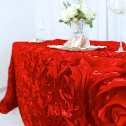 90x132 Red Satin Raised Rosettes Rectangle Tablecloth Wedding Party Dining Room Table Linens 21 90x132 Red Satin Raised Rosettes Rectangle Tablecloth Wedding Party Dining Room Table Linens -Wilton Shop 519BGUa8VvL