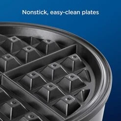 Oster® 2 Slice, Bread, Bagel Toaster, Metallic Grey & Belgian Waffle Maker With Adjustable Temperature Control, Non-Stick Plates And Cool Touch Handle, Makes 8" Waffles, Stainless Steel -Wilton Shop 519FjlNl5HL